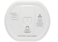 2GIG wireless carbon monoxide detector with white octagonal design and central sensor button