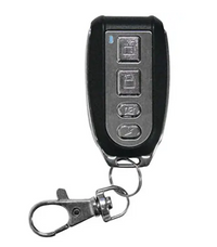SM-88X wireless remote controller with panic button featuring four control buttons and keychain attachment for network secur…