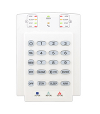 Paradox K10V 10-zone hardwired LED keypad with illuminated buttons, status indicators, and zone controls for security system…
