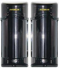 SECO-LARM Twin Photobeam Detectors with dual black cylindrical sensor units for outdoor and indoor perimeter security