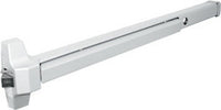 SECO-LARM rim type push-to-exit bar with aluminum finish and mounting hardware