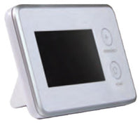 2GIG TS1 white touch screen desktop kit with 3.5-inch display and control buttons for security system management