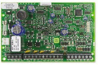 Paradox 4-wire access control module circuit board mounted in metal enclosure box for network security systems