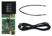 Paradox RS-485/RS-232 Converter Kit with circuit board, terminal connectors, and black power cable