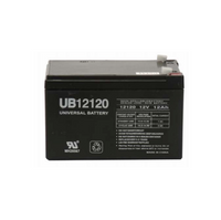 UB12120 universal 12 volt 12 amp hour sealed lead acid battery with terminal connectors
