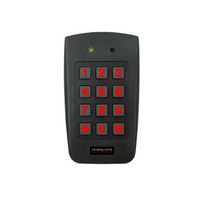 AYC-F64 backlit PIN and PROX reader controller with 12 red illuminated buttons and dual indicator lights