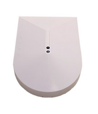 DG457 Paradox Glasstrek white audio glassbreak detector with rounded base and dual sensor indicators