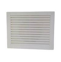 GS-208S 15W flush mount siren with white housing and horizontal slat speaker grille for security systems