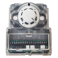 DH-100-P conventional duct smoke detector with clear dome and terminal block connections