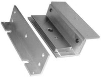 Z and L mounting brackets for 1200lb magnetic locks, gray metal hardware with mounting holes