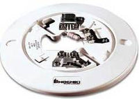 Hochiki NS conventional detector base with 43mA rating, white circular mount with internal components visible